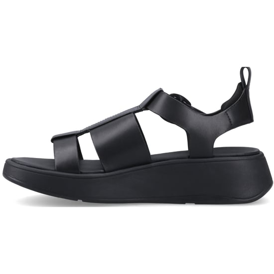 Fitflop F-Mode Fischer-Leder Damen Schwarz Schmal Fit Sandalen - Image 4