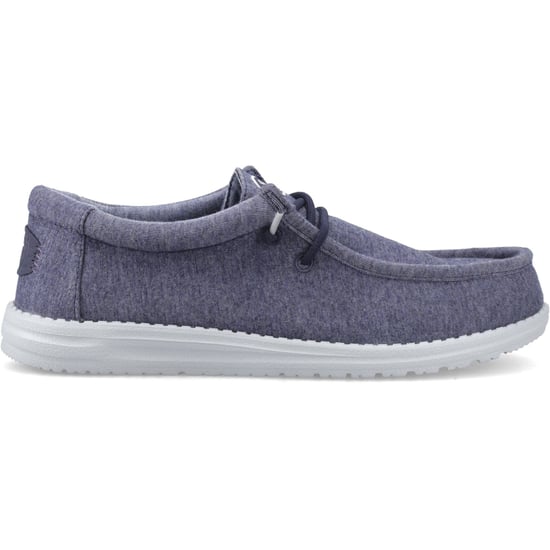 HEYDUDE Wally Stretch-Jersey-Baumwolle Herren Navy Mokassin-Schuhe - Image 5