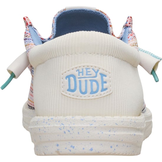 HEYDUDE Wally Funk Multi Mesh Polyester Herren Mokkasins Schuhe Egret/Multi - Image 2