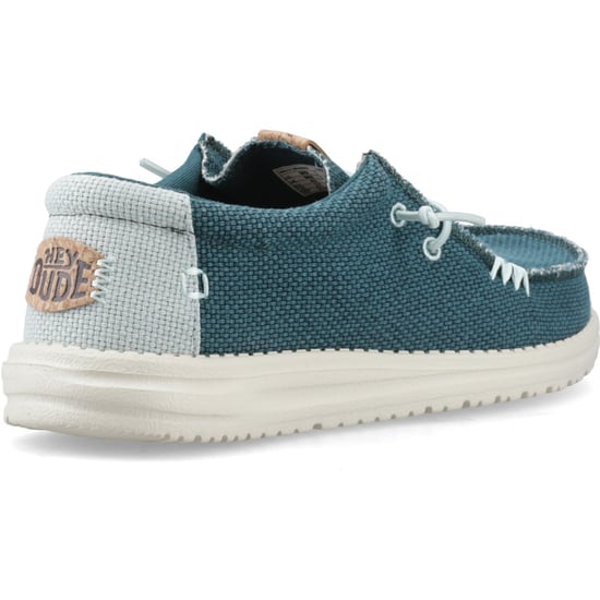 HEYDUDE Wally Geflochtene Polyester Herren Mokassins Schuhe in Tiefgrün/Hafen Grau - Image 2