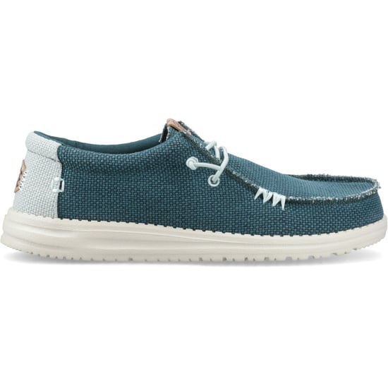 HEYDUDE Wally Geflochtene Polyester Herren Mokassins Schuhe in Tiefgrün/Hafen Grau - Image 5