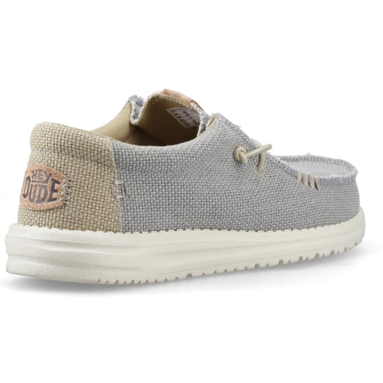HEYDUDE Wally Geflochtene Polyester Herren Flanell Grau/Olive Grau Mokassinschuhe - Image 2