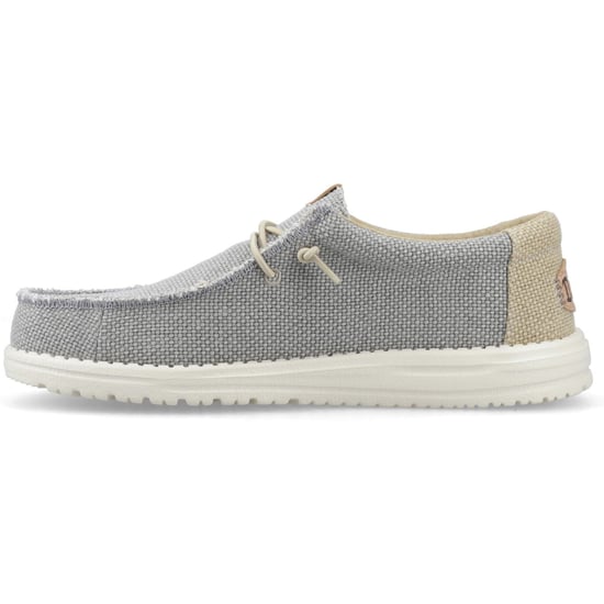 HEYDUDE Wally Geflochtene Polyester Herren Flanell Grau/Olive Grau Mokassinschuhe - Image 4