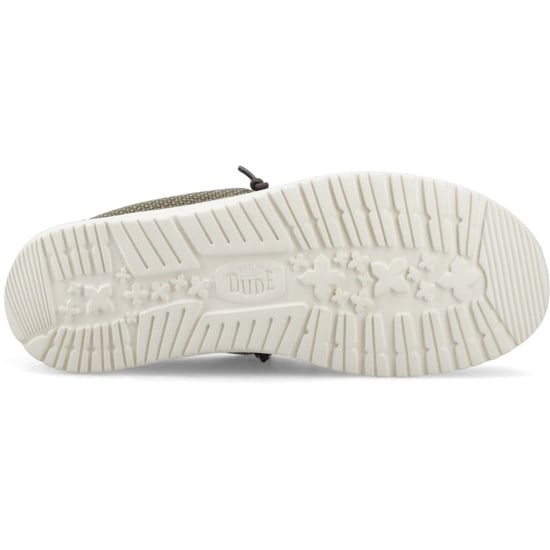 HEYDUDE Wally Geflochtene Polyester Herren Mokassins Schuhe in Gebranntem Olivgrün/Delicioso Braun - Image 3