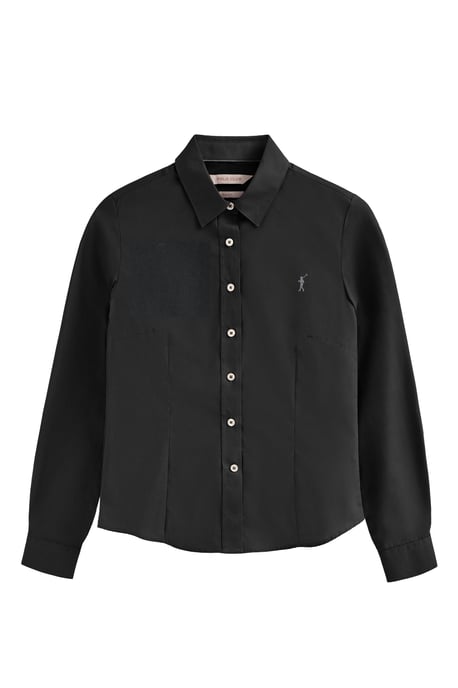 Hemd schwarz im Slim Fit mit Rigby Go-Logo - Image 1