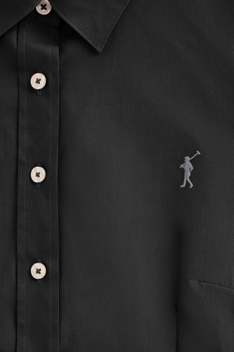Hemd schwarz im Slim Fit mit Rigby Go-Logo - Image 2