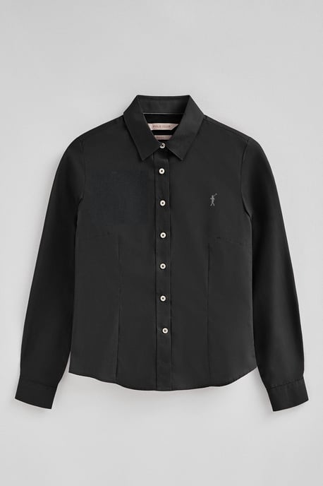 Hemd schwarz im Slim Fit mit Rigby Go-Logo - Image 5