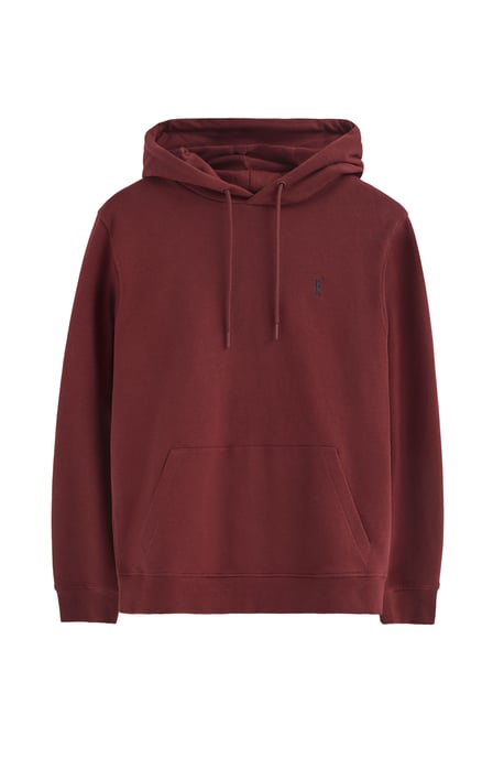 Sweatshirt granatrot im Regular Fit mit Kapuze und Rigby Go-Logo - Image 1
