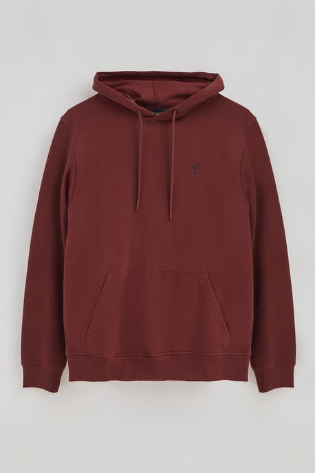 Sweatshirt granatrot im Regular Fit mit Kapuze und Rigby Go-Logo - Image 5