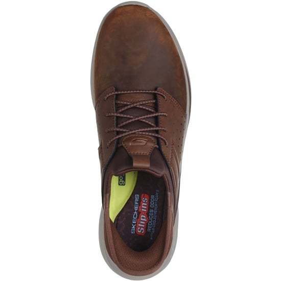 Skechers Slade Zachary Textil Herren Dunkelbraune Weite Schnürschuhe - Image 3