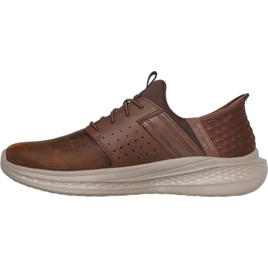 Skechers Slade Zachary Textil Herren Dunkelbraune Weite Schnürschuhe - Image 4