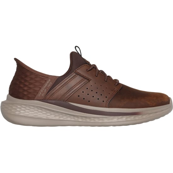 Skechers Slade Zachary Textil Herren Dunkelbraune Weite Schnürschuhe - Image 5