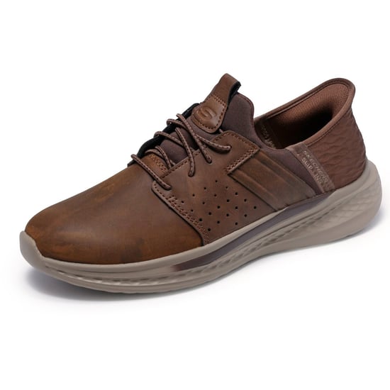 Skechers Slade Zachary Textil Herren Dunkelbraune Weite Schnürschuhe - Image 6