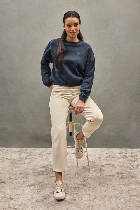 Sweatshirt marineblau im Loose Fit mit Polo Club-Logo - Image 3