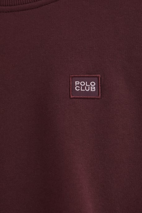 Sweatshirt burgunderrot im Loose Fit mit Polo Club-Logo - Image 2