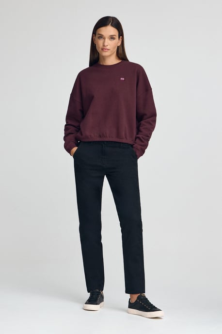 Sweatshirt burgunderrot im Loose Fit mit Polo Club-Logo - Image 4