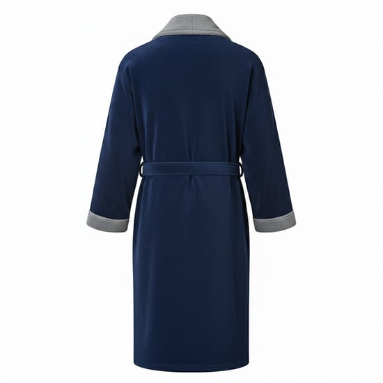 Lambretta - "Luxury AW25" Morgenmantel für Herren (Marine/Blau) - Image 2