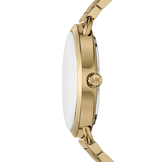 Michael Kors Portia MK3788 Damen 36,5 mm Gold Edelstahl Armbanduhr mit schwarzem Ziffernblatt - Image 3