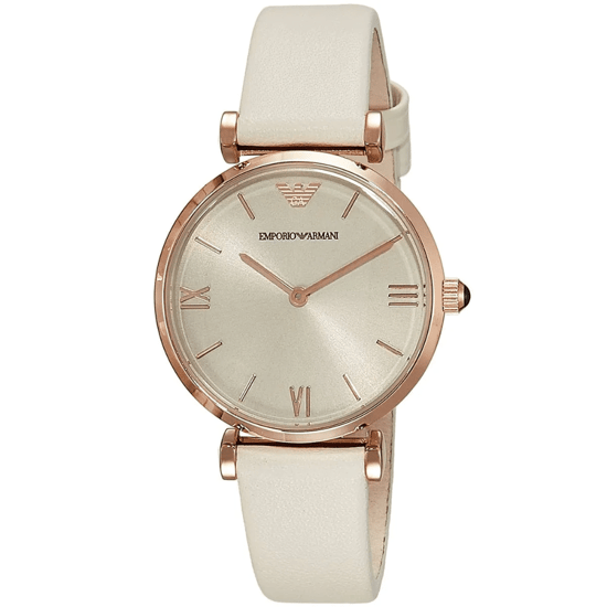 Emporio Armani AR1769 Gianni T-Bar 32 mm Beige Damenarmbanduhr - Image 3