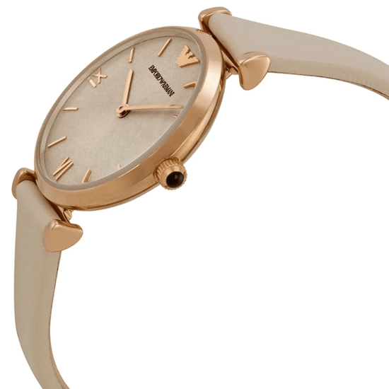 Emporio Armani AR1769 Gianni T-Bar 32 mm Beige Damenarmbanduhr - Image 5