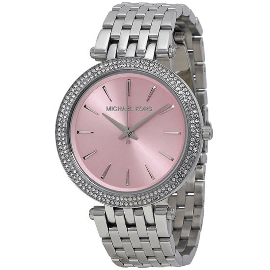 Michael Kors Darci MK3352 Damen Edelstahl-Uhr 39 mm mit pinkfarbenem Zifferblatt - Image 3