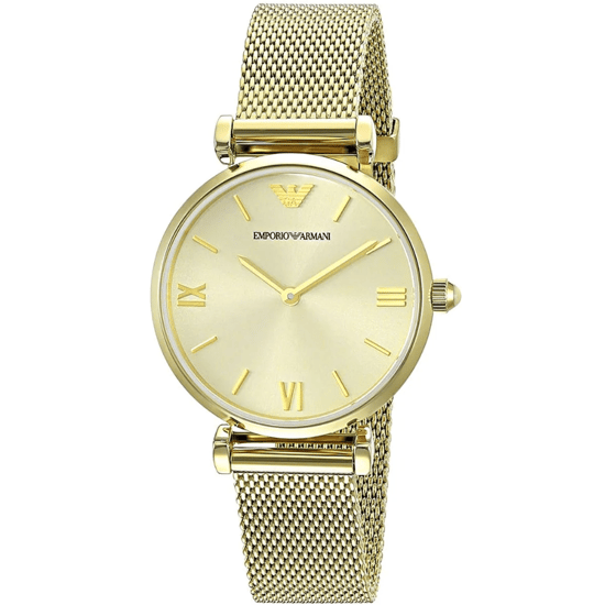 Emporio Armani AR1957 Retro Damen 32mm Gold Edelstahl Uhr - Image 3