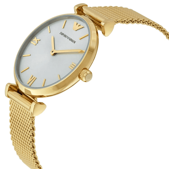 Emporio Armani AR1957 Retro Damen 32mm Gold Edelstahl Uhr - Image 5