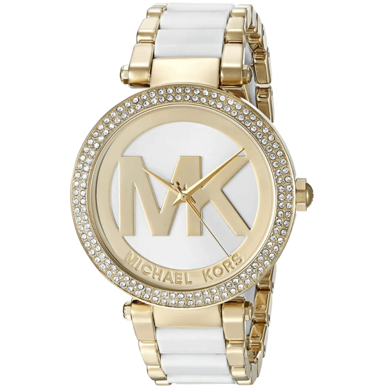 Michael Kors Parker MK6313 Weißes Zifferblatt 39 mm Damen Gold & Weiß Uhr - Image 3