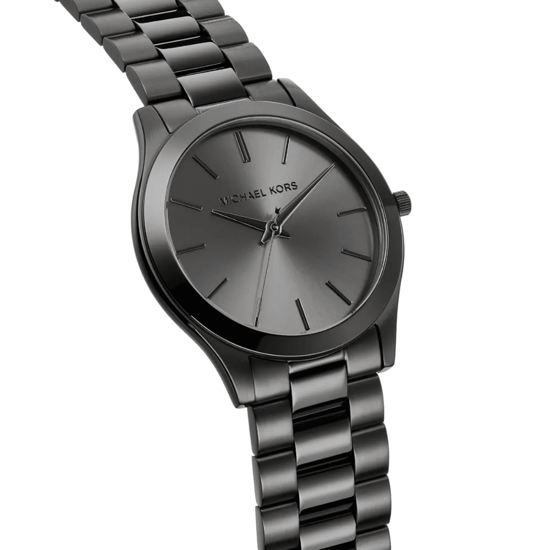 Michael Kors Slim Runway MK8507 44mm Schwarze ionenplattierte Edelstahl Damenarmbanduhr - Image 4