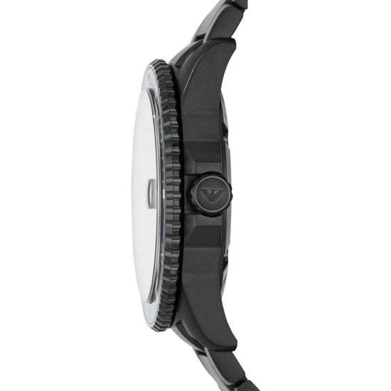 Emporio Armani AR11398 Herren Dreihand-Datum Uhr in Schwarz - Image 2