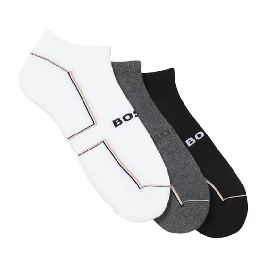 Boss - Knöchelsocken für Herren (3er-Pack) (Weiß/Grau/Schwarz) - Image 2