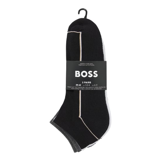 Boss - Knöchelsocken für Herren (3er-Pack) (Weiß/Grau/Schwarz) - Image 3