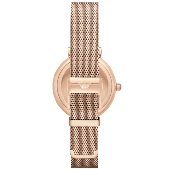 Emporio Armani AR1956 Gianni T-Bar Damen Uhr in Roségold mit Mesh-Armband - Image 2