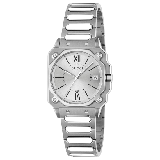 Gucci YA166504 G-Flat Silber Zifferblatt Unisex Uhr - Image 1