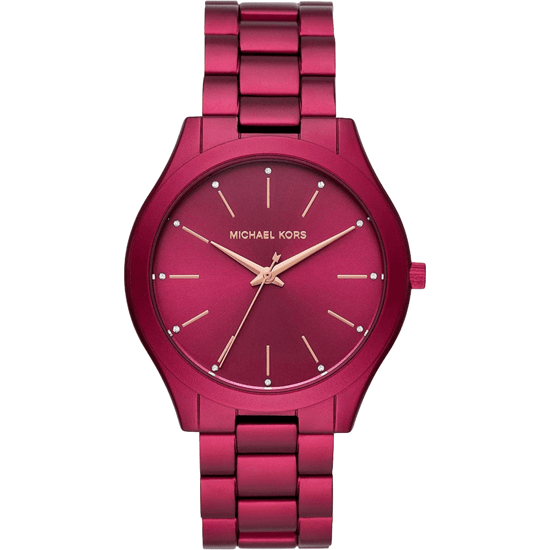 Michael Kors MK4505 Slim Runway Damenarmbanduhr 42mm Rosa Edelstahl - Image 1