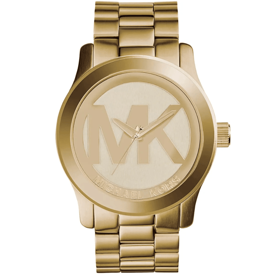 Michael Kors Runway XL MK5473 Damen Gold Edelstahl Uhr 45mm - Image 1