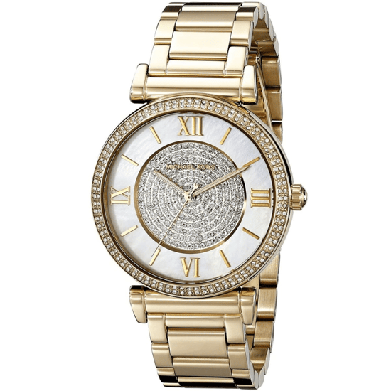 Michael Kors MK3332 Catlin Kristallzifferblatt Damenuhr, Gelbgold, 38 mm - Image 3