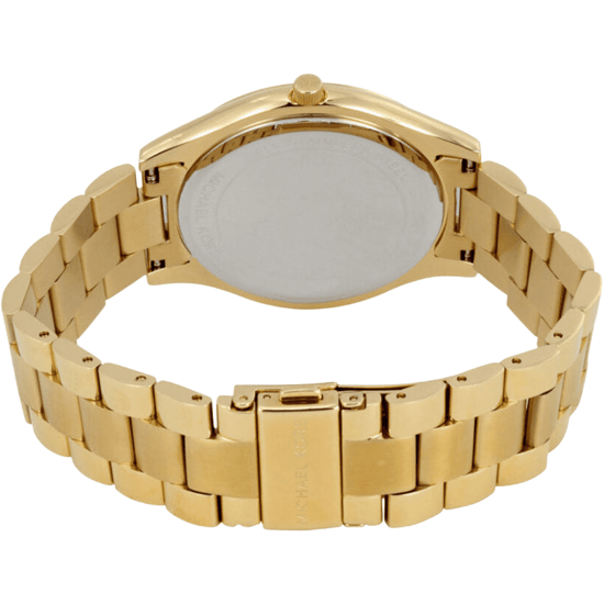 Michael Kors MK3478 Slim Runway Damenarmbanduhr 42 mm Schwarz Zifferblatt Goldton - Image 2