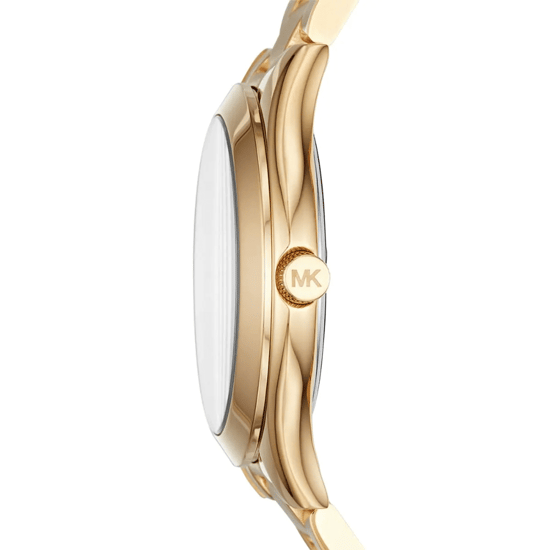 Michael Kors MK3512 Mini Slim Runway Damenuhr 34 mm Goldfarbene Edelstahl - Image 5