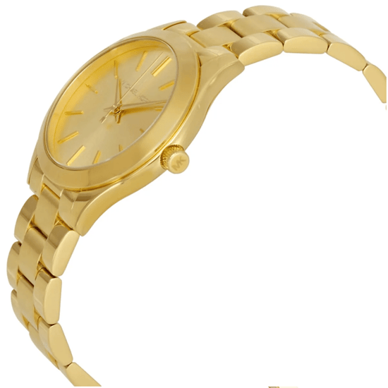 Michael Kors MK3512 Mini Slim Runway Damenuhr 34 mm Goldfarbene Edelstahl - Image 6