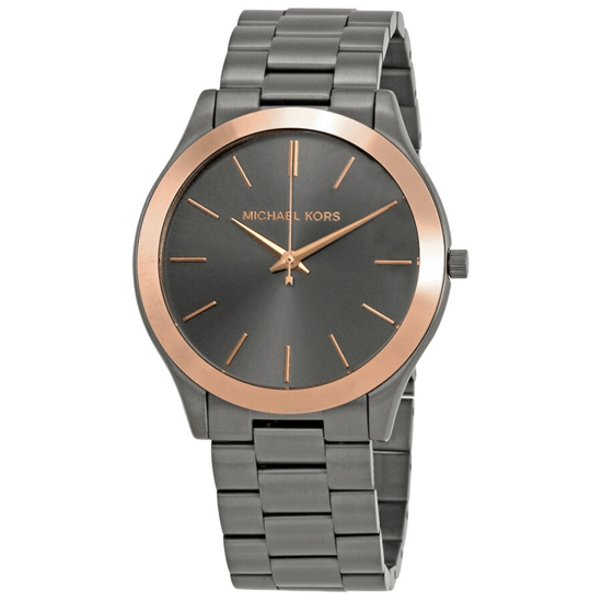 Michael Kors MK8576 Slim Runway Unisex 44 mm Gunmetal Uhr - Image 3
