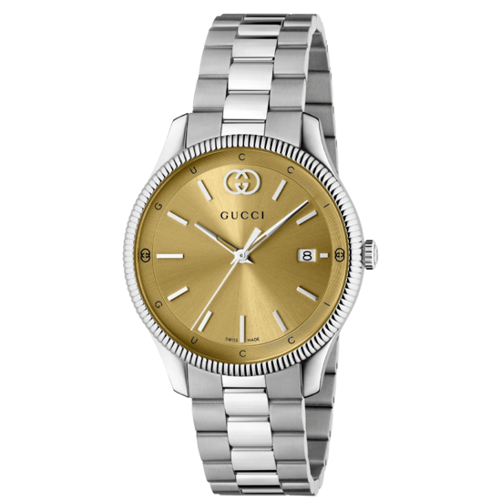 Gucci YA1264234 G-Timeless Uhr mit goldfarbener Zifferblatt für Unisex - Image 1