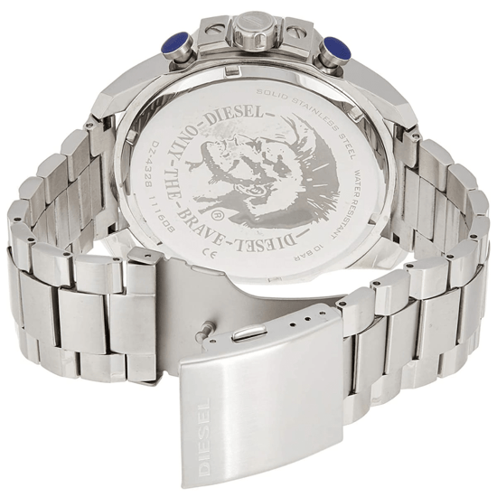 Diesel Mega Chief DZ4328 Chronograph 51mm Silber Edelstahl Herrenarmbanduhr - Image 5