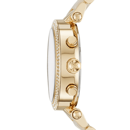 Michael Kors Parker MK6326 Damenarmbanduhr mit pinkem Zifferblatt 39mm aus vergoldetem Edelstahl - Image 4