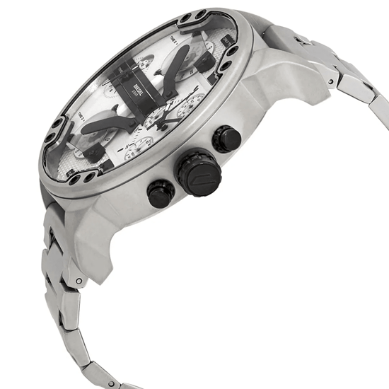 Diesel Mr. Daddy 2.0 DZ7421 Chronograph Herren Silber Edelstahl Uhr - Image 6