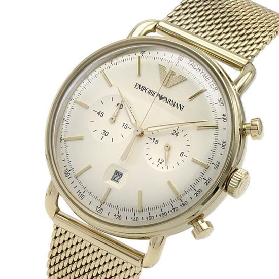 Emporio Armani AR11315 Herren Chronograph Uhr - Gold Edelstahl - Image 4