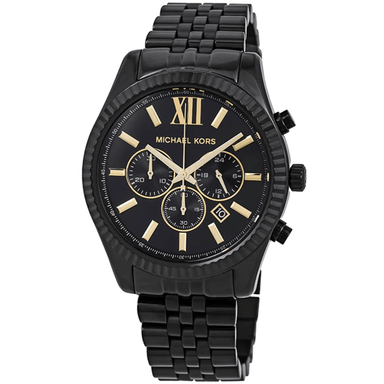 Michael Kors Lexington MK8603 Chronograph Herrenarmbanduhr mit schwarzem Zifferblatt - Image 4