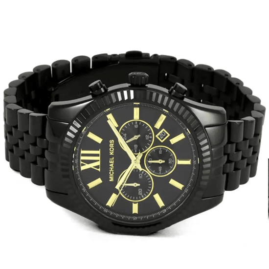 Michael Kors Lexington MK8603 Chronograph Herrenarmbanduhr mit schwarzem Zifferblatt - Image 6