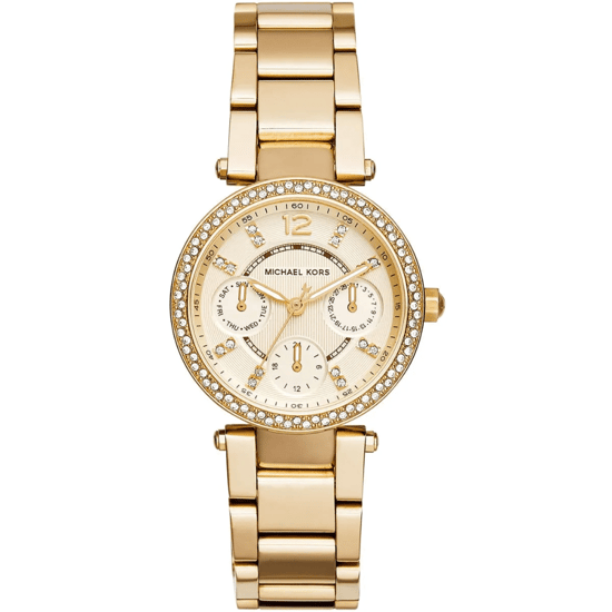 Michael Kors MK6056 Parker Chronograph 33mm Gold Edelstahl Damenuhr - Image 2