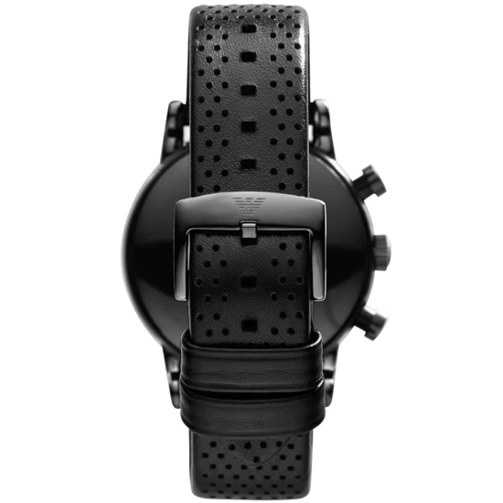 Emporio Armani Luigi AR1737 Herren Chronograph Uhr 41 mm Schwarzes Leder - Image 2